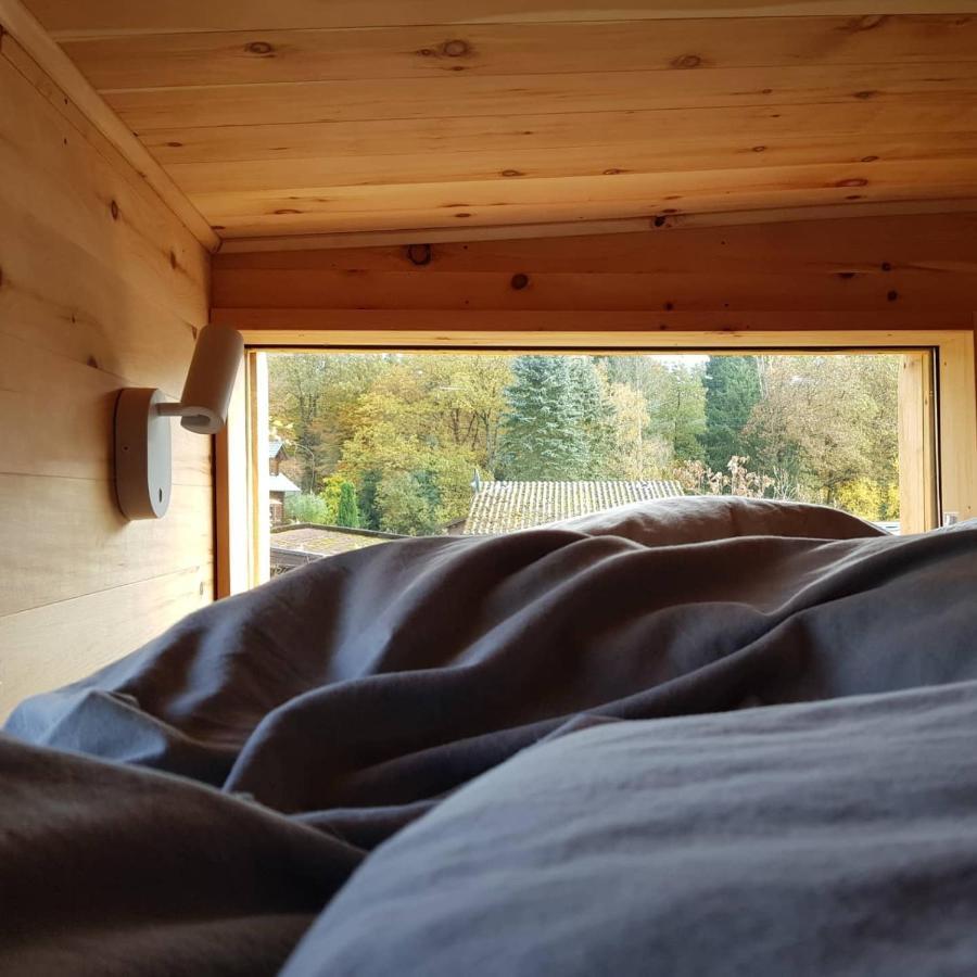 Zirbenholz Tiny House Waldhauszeit am See Mücke Exterior foto