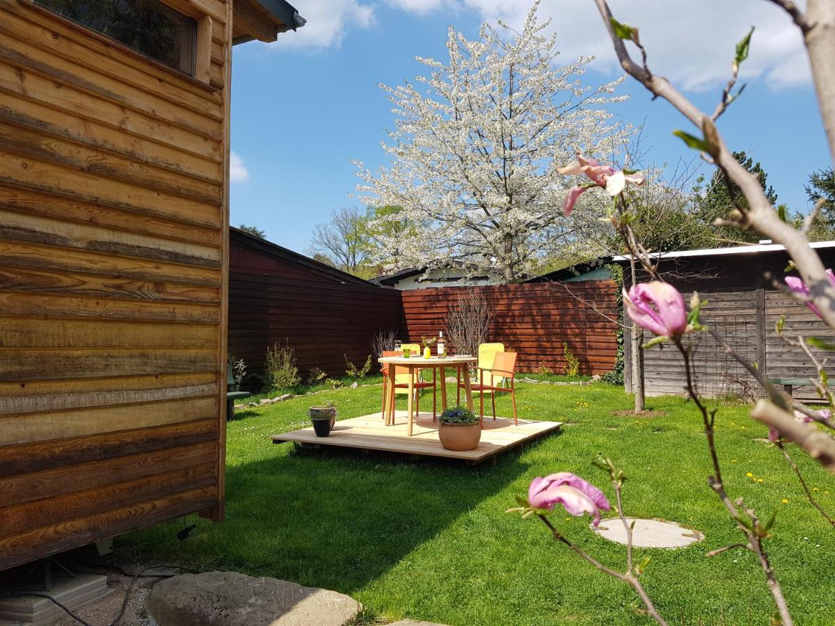 Zirbenholz Tiny House Waldhauszeit am See Mücke Exterior foto